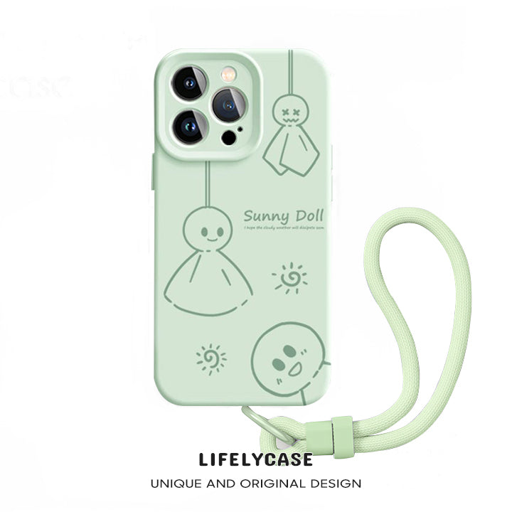 iPhone Lanyard Series | Cartoon Liquid Silicone MagSafe Phone Case