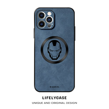 iPhone MagSafe Series | Original Design "iron Man" Cartoon Leather Phone Case