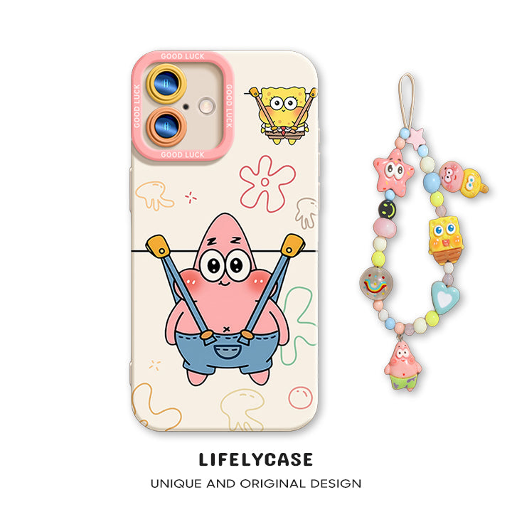 iPhone beads series | The Real-Life SpongeBob & Patrick Star Liquid Silicone Phone Case