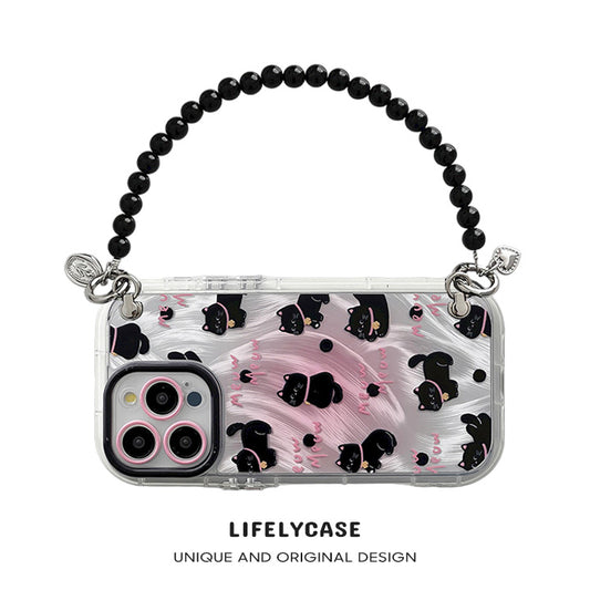 iPhone Lanyard Series | Cute Cat Silicone Phone Case