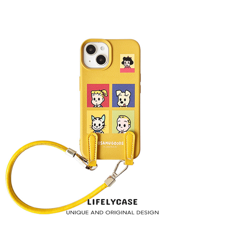 iPhone Lanyard Series | Cartoon Leather Phone Case