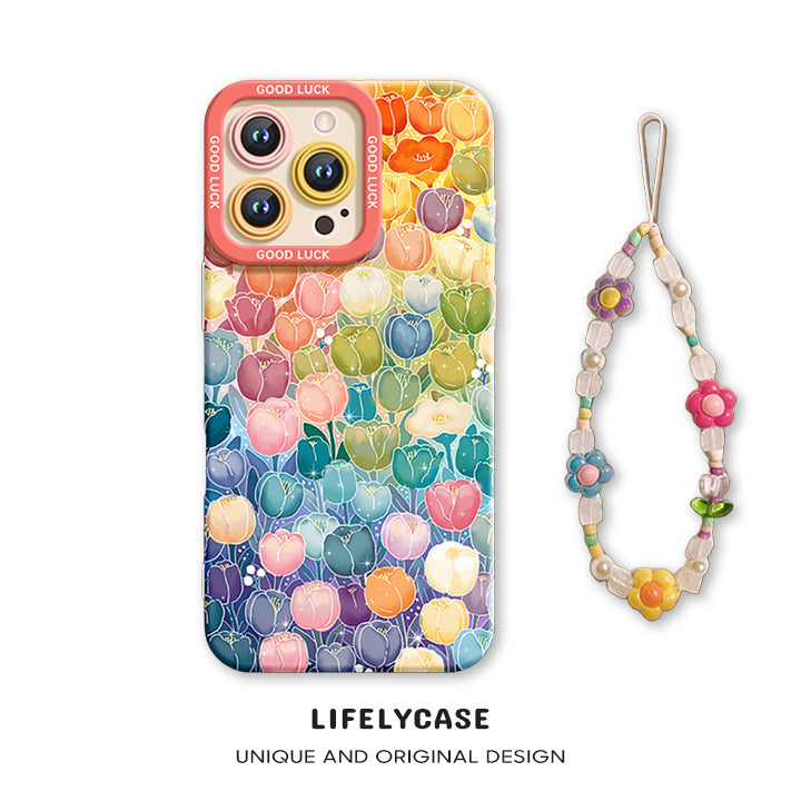 iPhone beads series | Flowers Liquid Silicone Phone Case
