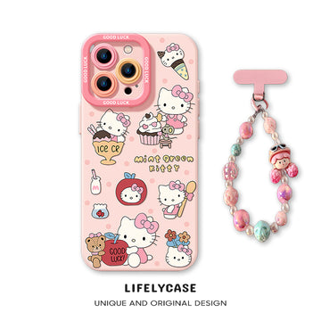 iPhone beads series | Hello Kitty Liquid Silicone Phone Case