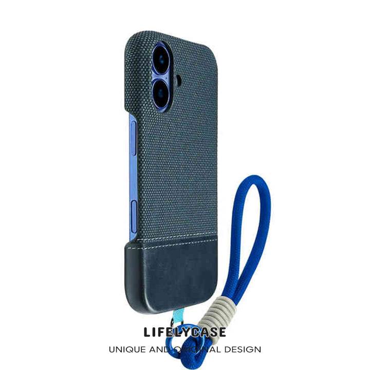 iPhone Lanyard Series | Patchwork Leather Phone Case