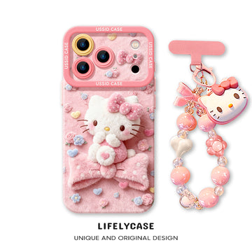 iPhone beads series | Hello Kitty Liquid Silicone Phone Case