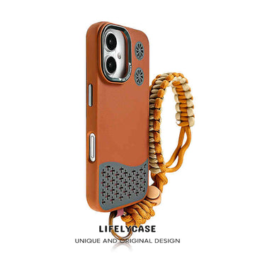 iPhone Lanyard Series | MagSafe Leather Phone Case with Heat Dissipation Holes