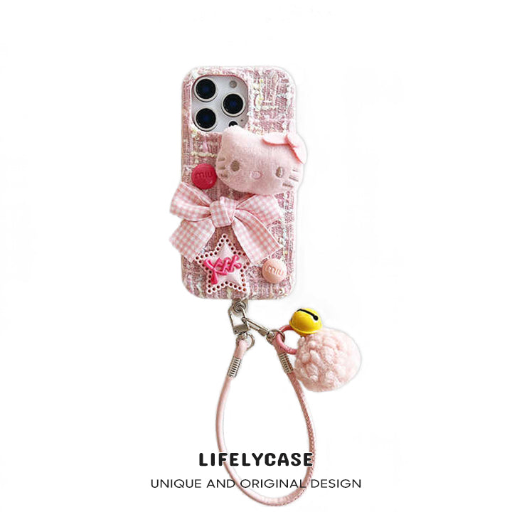 iPhone Lanyard Series | Bow Hello Kitty Phone Case