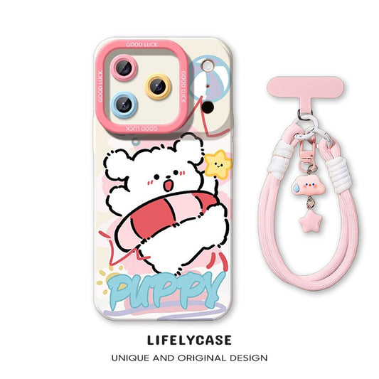 iPhone beads series | Cute Puppy Liquid Silicone Phone Case