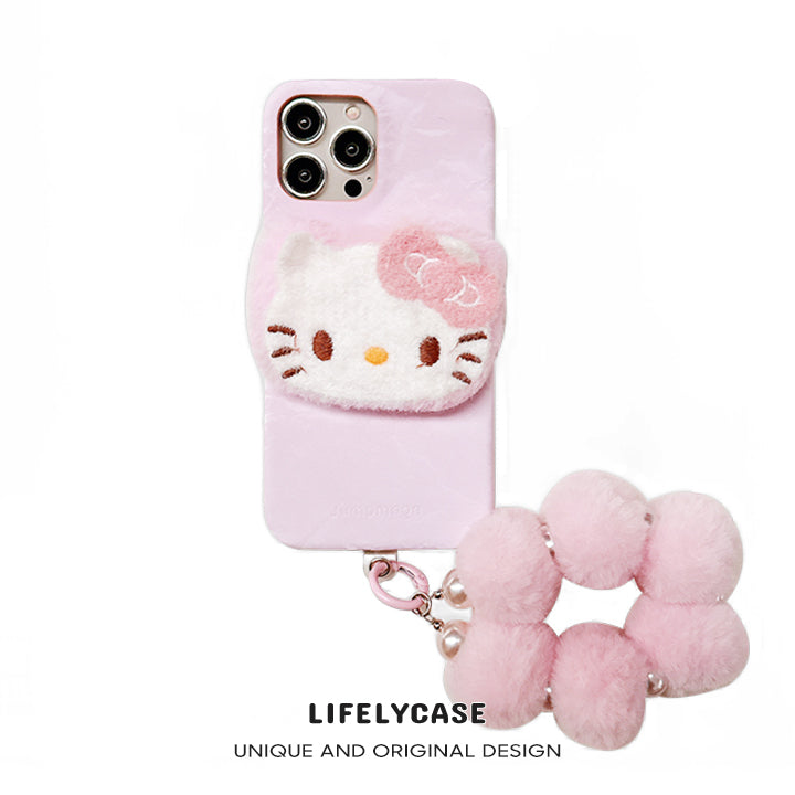 iPhone Lanyard Series | Cute Hello Kitty Plush Phone Case