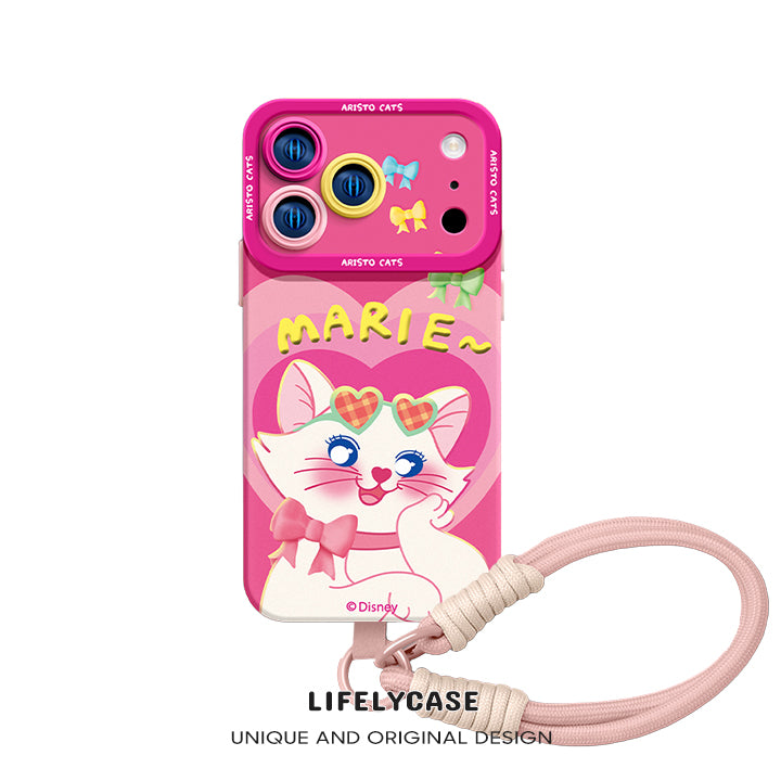 iPhone Lanyard Series | Marie Cat Co-Branded Cartoon Phone Case