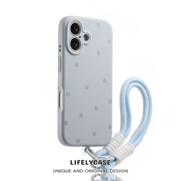 iPhone Lanyard Series | Polka Dot Liquid Silicone Phone Case