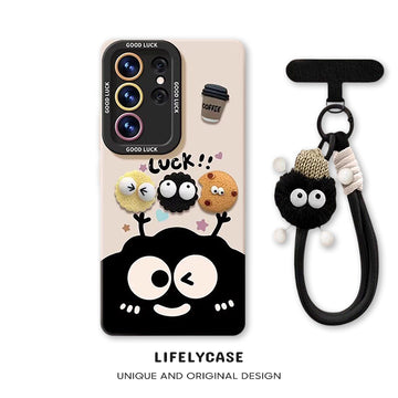 Samsung Series | Cartoon Little Coal Sprite Liquid Silicone Phone Case