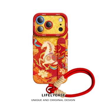 iPhone Wristband Series | "Flying Horse" Liquid Silicone Phone Case
