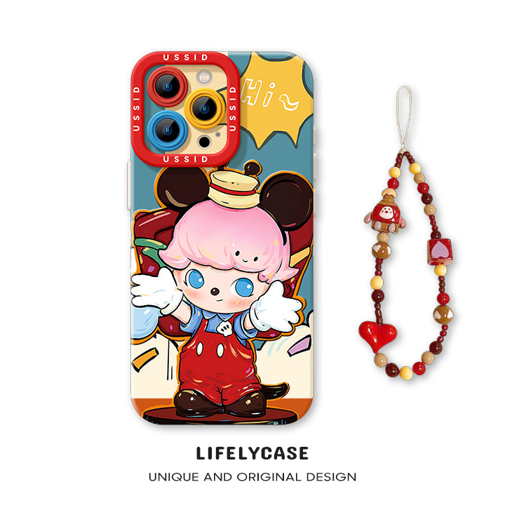 iPhone beads series | Cute Cartoon Liquid Silicone Phone Case