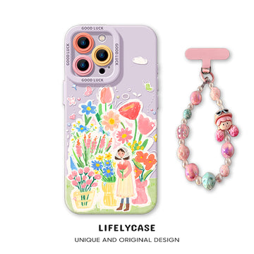 iPhone beads series | Flower Girl Liquid Silicone Phone Case
