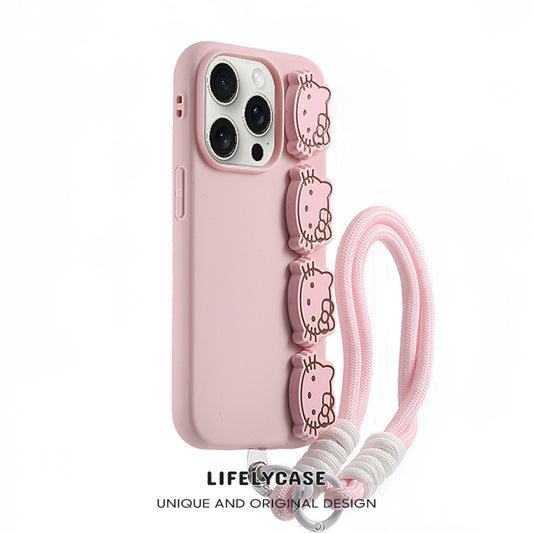 iPhone Lanyard Series | Liquid Silicone Cartoon Phone Case