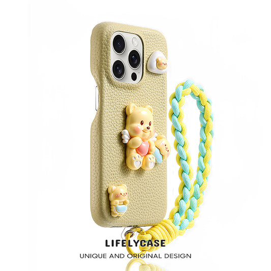 iPhone Lanyard Series | High-Grade Cartoon Leather Phone Case