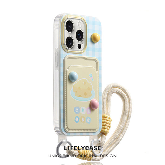 iPhone Lanyard Series | Cartoon Design Card Holder Phone Case