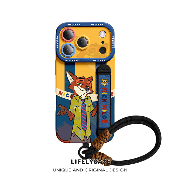 Série iPhone | Étui de téléphone avec bracelet en silicone liquide Art Series