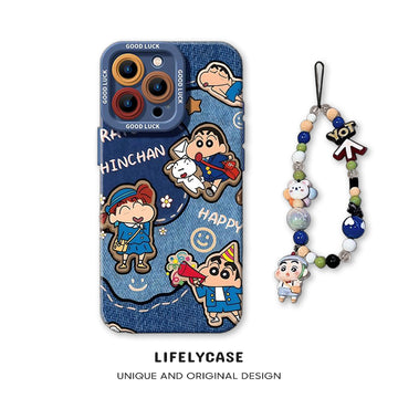 iPhone beads series | Crayon Shin-chan Liquid Silicone Phone Case