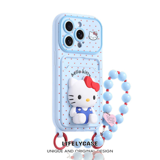 iPhone Lanyard Series | Cartoon Design Card Holder Phone Case