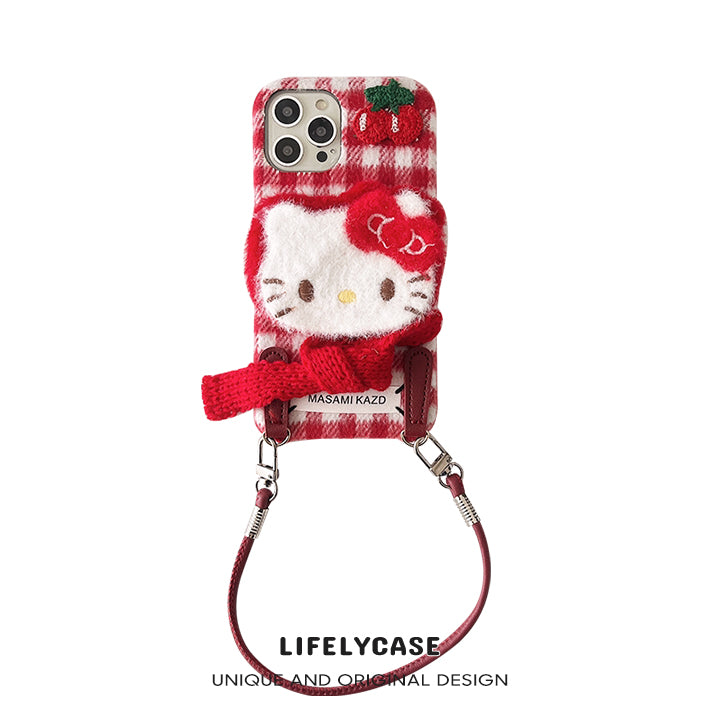 iPhone Lanyard Series | Hello Kitty Plush Phone Case