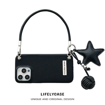 iPhone Lanyard Series | Genuine Leather Phone Case, Free Star Accessories