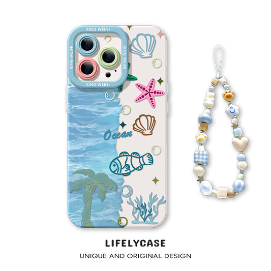 iPhone beads series | Cute Cartoon Liquid Silicone Phone Case