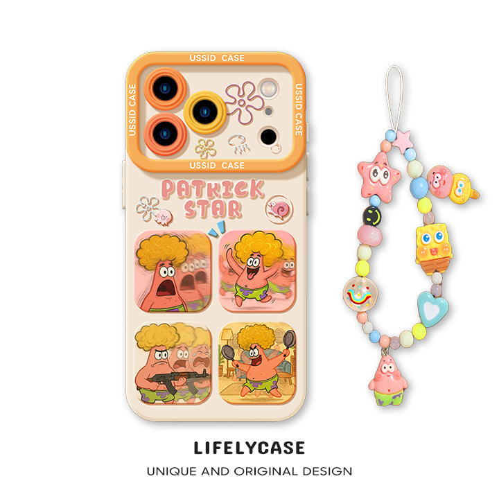 iPhone beads series | "Patrick Star" Design Liquid Silicone Phone Case