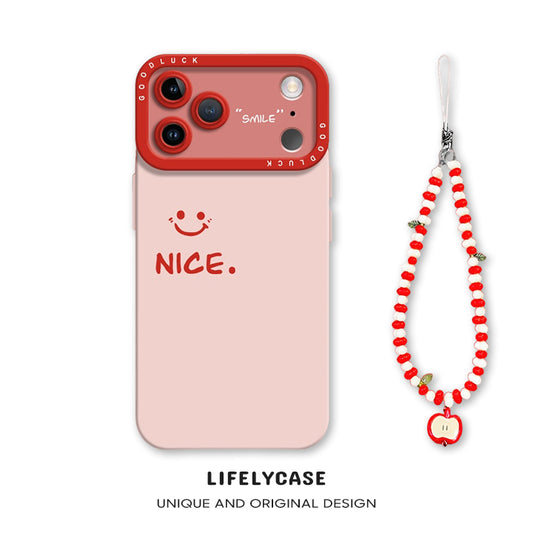 iPhone beads series | Simple Cartoon Liquid Silicone Phone Case