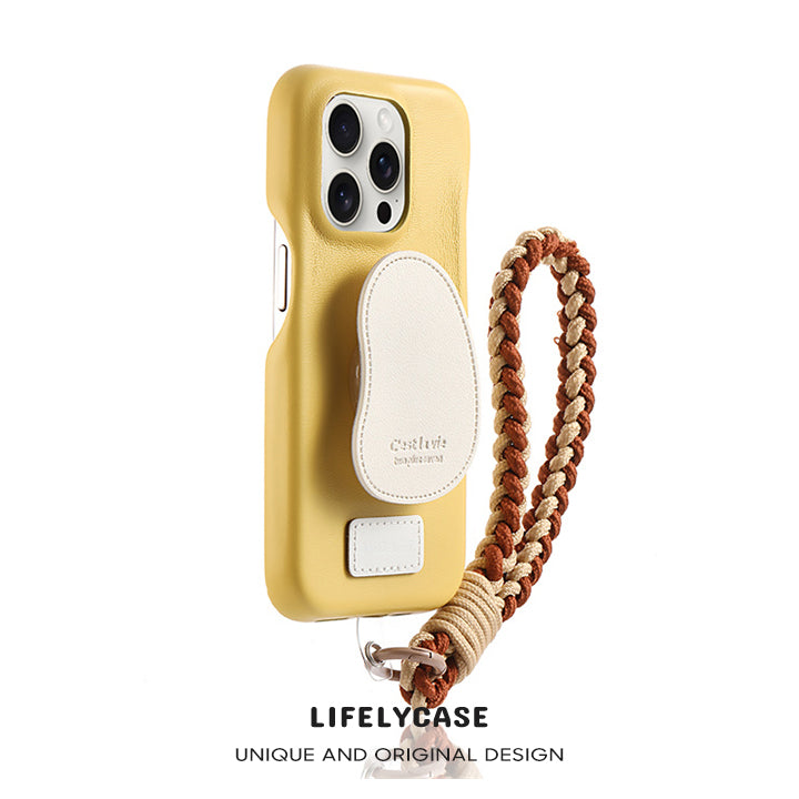 iPhone Lanyard Series | Leather Stand Phone Case