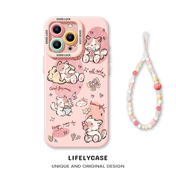 iPhone beads series | Cute Cartoon Liquid Silicone Phone Case