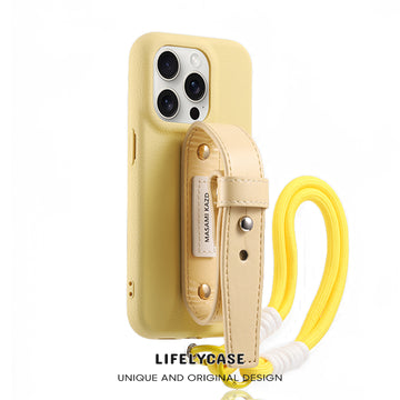 iPhone Lanyard Series | Wristband Leather Phone Case