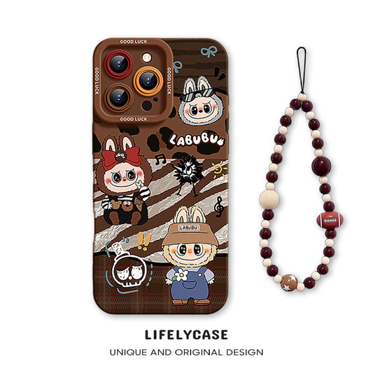 iPhone beads series | Labubu Liquid Silicone Phone Case