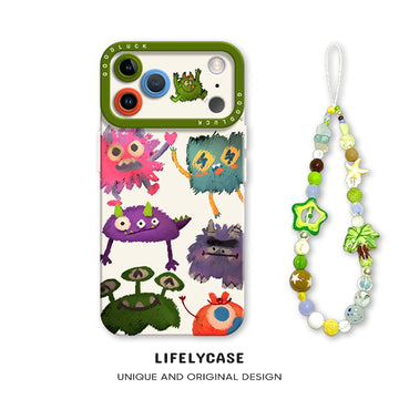 iPhone beads series | Cute Cartoon Liquid Silicone Phone Case