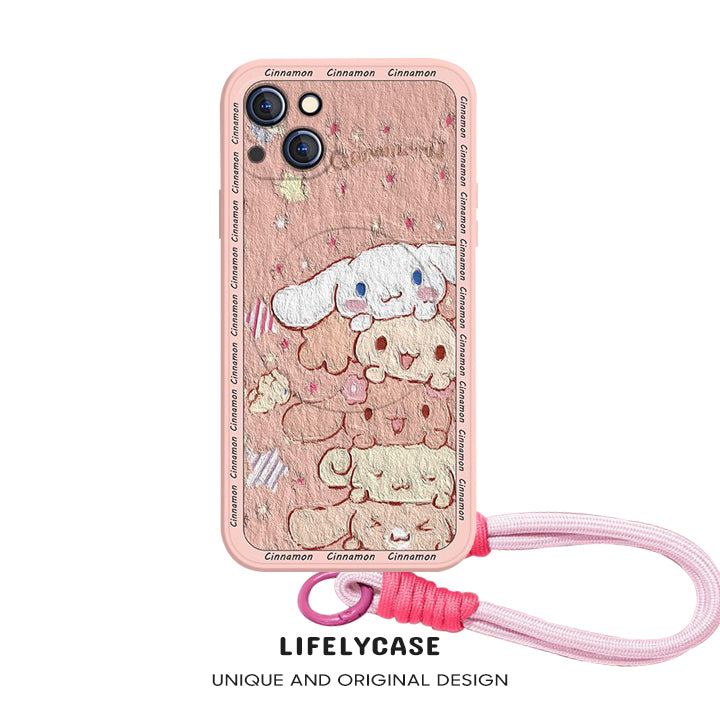 iPhone Lanyard Series | Cinnamoroll Liquid Silicone MagSafe Phone Case