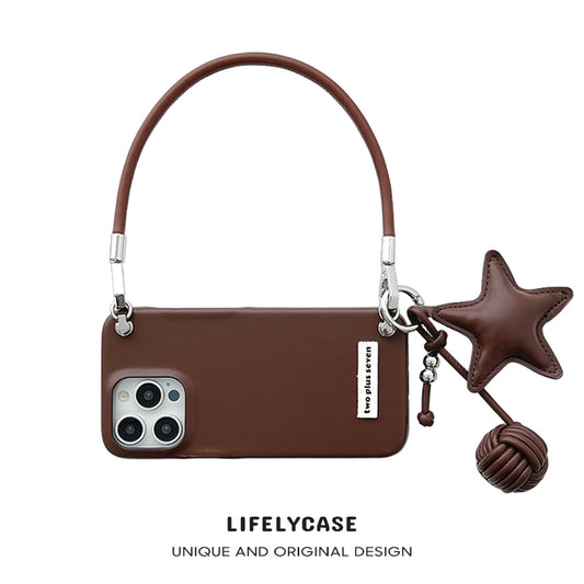 iPhone Lanyard Series | Star Hang-Up Leather Mobile Phone Case