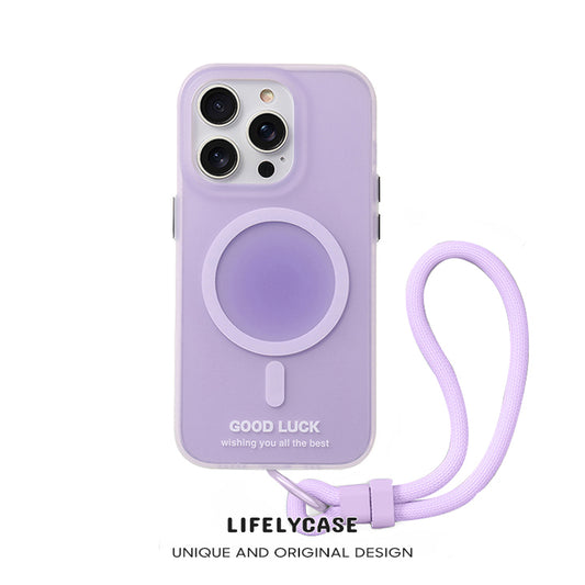 iPhone Lanyard Series | Macaron Color Frosted Magsafe Phone Case