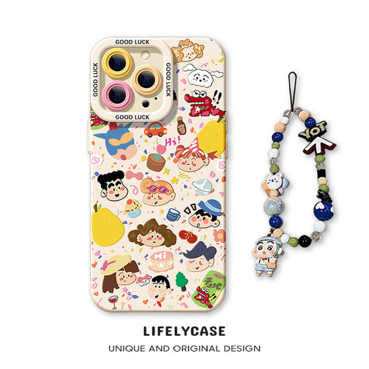 iPhone beads series | Crayon Shin-chan Liquid Silicone Phone Case