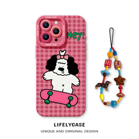 iPhone beads series | Cute Cartoon Liquid Silicone Phone Case