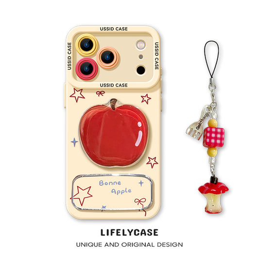 iPhone beads series | Folding Mirror Stand Cartoon Phone Case