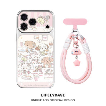 iPhone beads series | Stylish Cartoon Liquid Silicone Phone Case