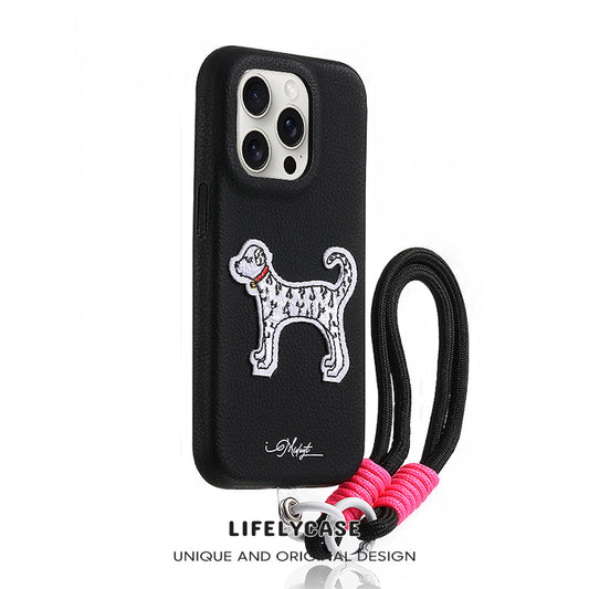 iPhone Lanyard Series |  Cute and Funny Cartoon Leather Phone Case