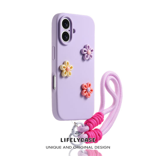 iPhone Lanyard Series | Liquid Silicone Cartoon Phone Case