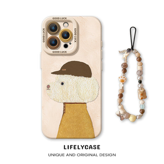 iPhone beads series | Cute Cartoon Liquid Silicone Phone Case