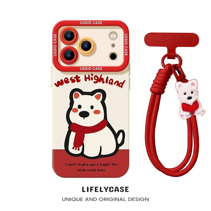 iPhone beads series | Cute Puppy Liquid Silicone Phone Case