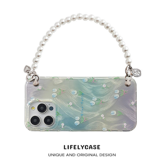 iPhone Lanyard Series | Small Fresh Tulip Design Phone Case