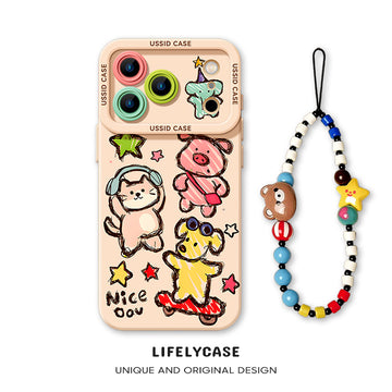 iPhone beads series | Original Design Cartoon Liquid Silicone Phone Case