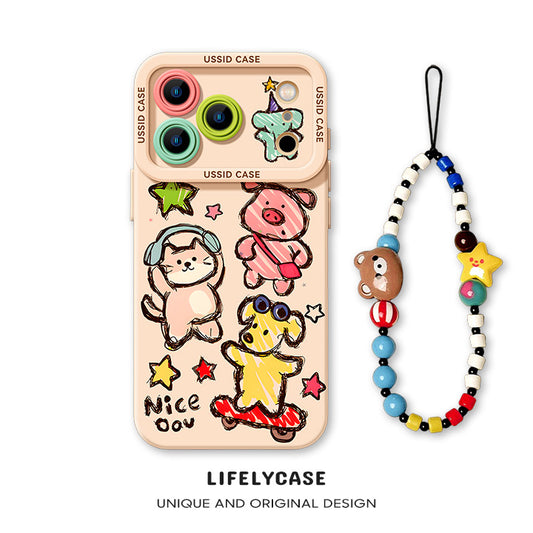 iPhone beads series | Original Design Cartoon Liquid Silicone Phone Case