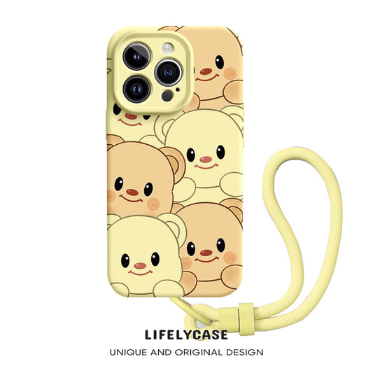 iPhone Lanyard Series | Butter Bear Liquid Silicone MagSafe Phone Case